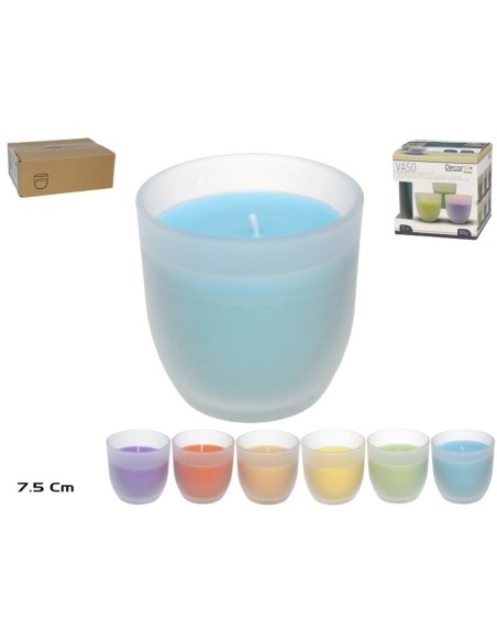 VASO VELA 7,5CM 3% FRAGANCIA 125G 6STD