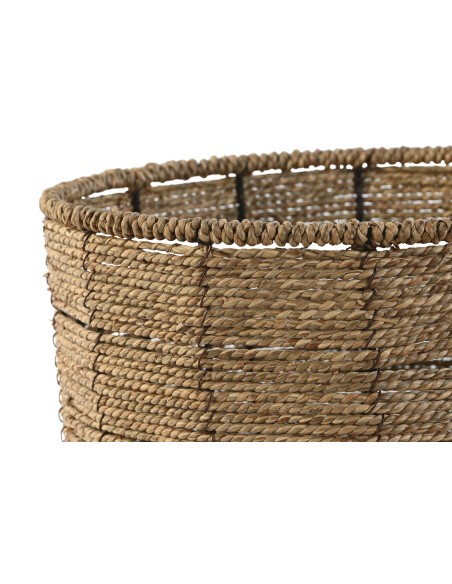 MACETERO SET 3 FIBRA 31X31X24 NATURAL MARRON