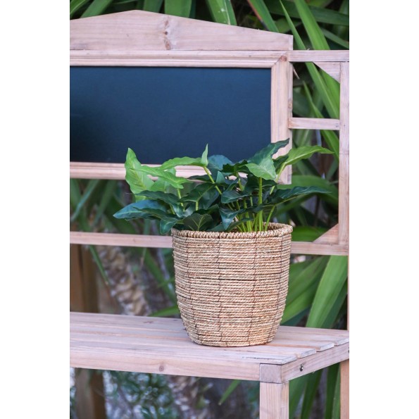 MACETERO SET 3 FIBRA 31X31X24 NATURAL MARRON