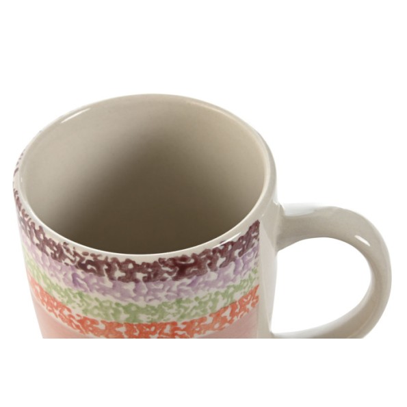 MUG GRES 1X1X1 330ML ROSA