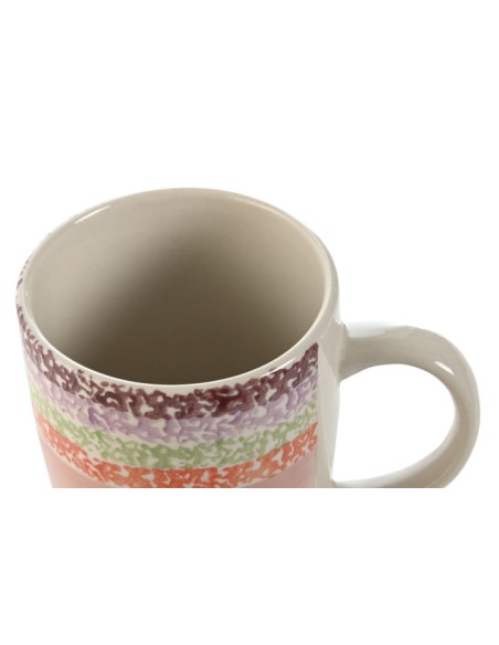 MUG GRES 1X1X1 330ML ROSA