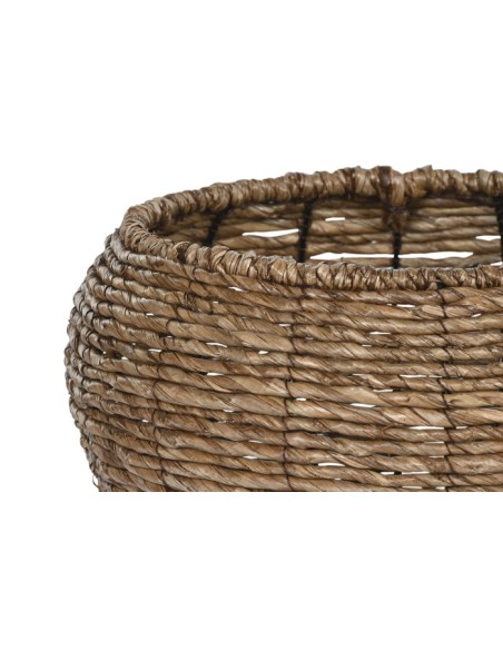 MACETERO SET 3 FIBRA METAL 41X41X32 NATURAL MARRON