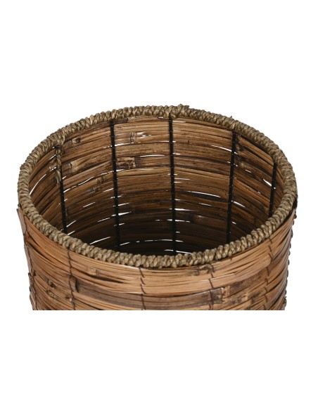 MACETERO SET 3 RATAN METAL 31X31X27 NATURAL MARRON