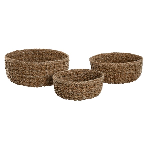 CESTA SET 3 FIBRA 30X30X13 NATURAL