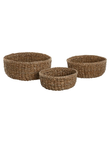 CESTA SET 3 FIBRA 30X30X13 NATURAL