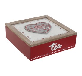 CAJA INFUSIONES MDF 24X24X7,5 ROJO