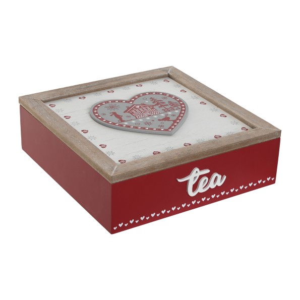 CAJA INFUSIONES MDF 24X24X7,5 ROJO