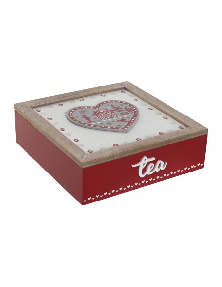 CAJA INFUSIONES MDF 24X24X7,5 ROJO
