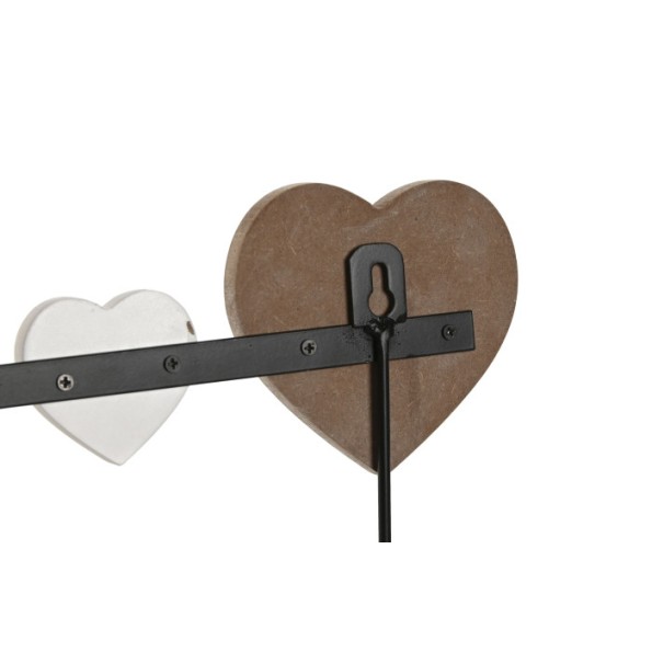 PERCHERO MDF METAL 43X4,5X16 3 PERCHAS ROJO