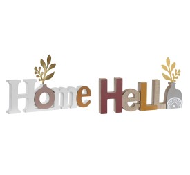 DECORACION MDF 30X2X18 HOME HELLO 2 SURT.