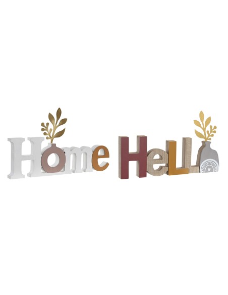 DECORACION MDF 30X2X18 HOME HELLO 2 SURT.