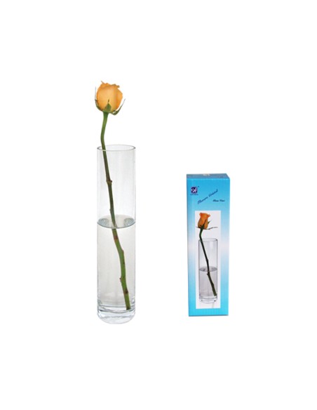 FLORERO CRISTAL RED 6X15CM