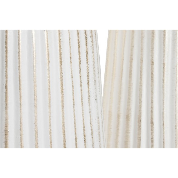 JARRON GRES 16X16X38 2 SURTIDO PLATA/DORADO