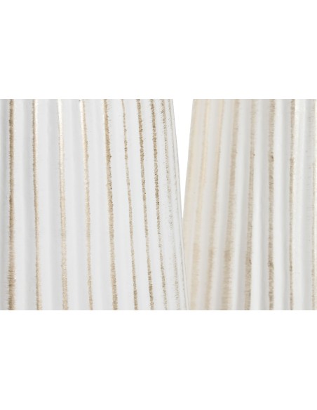 JARRON GRES 16X16X38 2 SURTIDO PLATA/DORADO