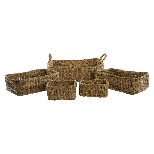 CESTA SET 5 SEAGRASS 51X42X14 NATURAL