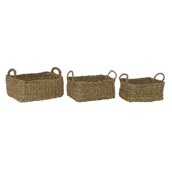 CESTA SET 3 SEAGRASS 36X27X19 NATURAL