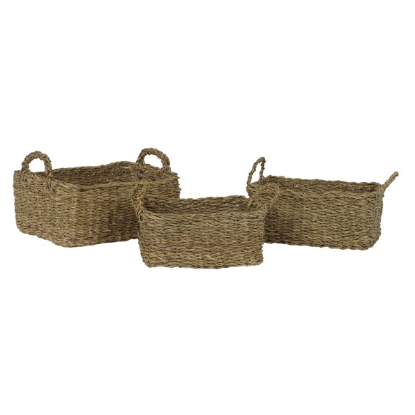 CESTA SET 3 SEAGRASS 36X27X19 NATURAL