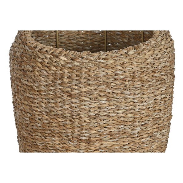 MACETERO SET 3 SEAGRASS METAL 43X43X70 NATURAL