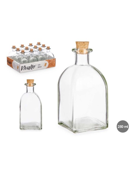 FRASCA VIDRIO 250 ML TAPON CORCHO