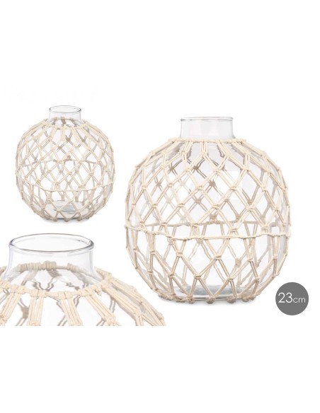 ESFERA VIDRIO CUERDA BLANCA GRD