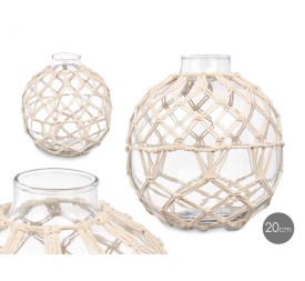 ESFERA VIDRIO CUERDA BLANCA MED