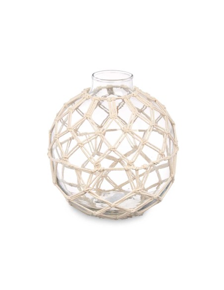 ESFERA VIDRIO CUERDA BLANCA MED