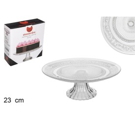 TARTERA CRISTAL DECORADO 23CM