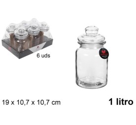 BOTE CRISTAL HERMETICO GALLETAS 1L