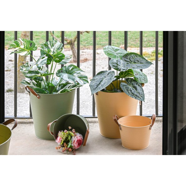 MACETERO METAL PU 20X20X14 3 SURT.