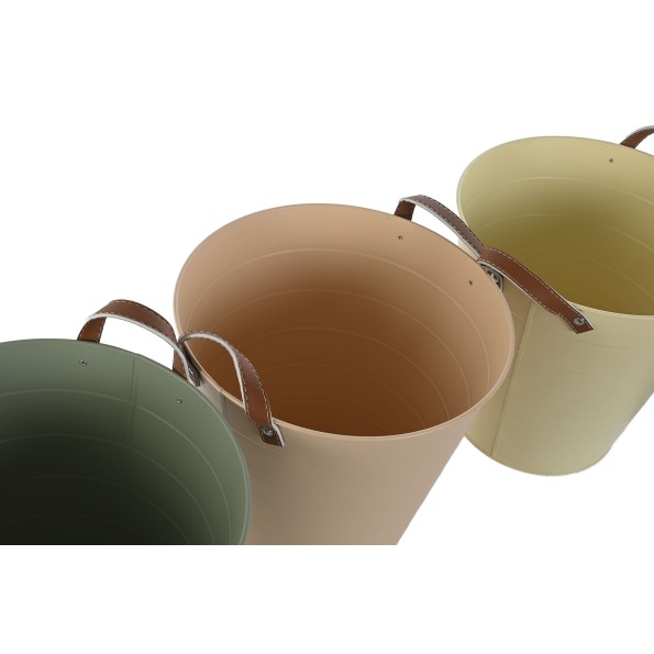 MACETERO METAL PU 30X30X30 3 SURT.