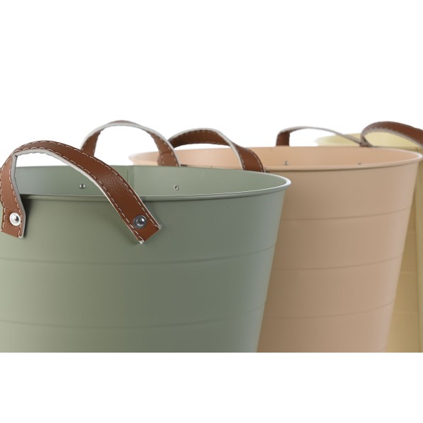 MACETERO METAL PU 30X30X30 3 SURT.