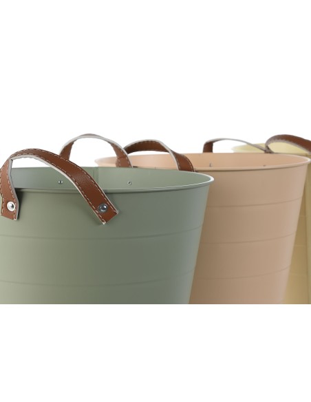 MACETERO METAL PU 30X30X30 3 SURT.