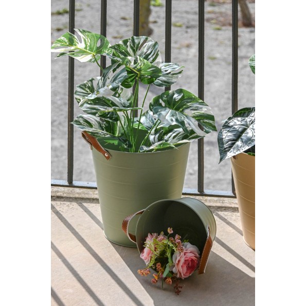 MACETERO METAL PU 30X30X30 3 SURT.