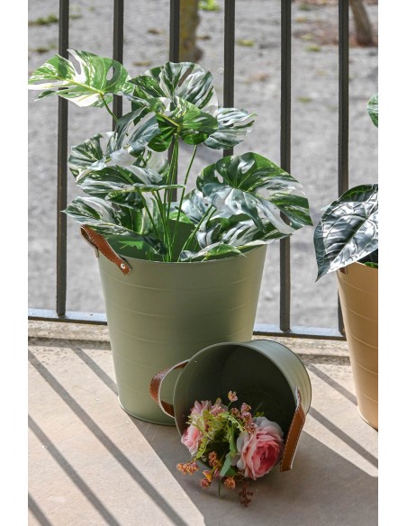 MACETERO METAL PU 30X30X30 3 SURT.