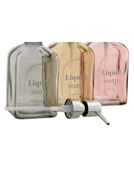 DOSIFICADOR CRISTAL ABS 8X7,5X19 450 ML, 3 SURT.