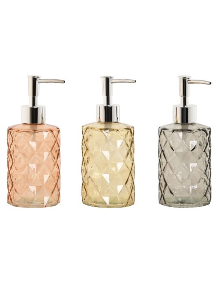 DOSIFICADOR CRISTAL ABS 7,5X7,5X17,5 320ML 3 SURT.