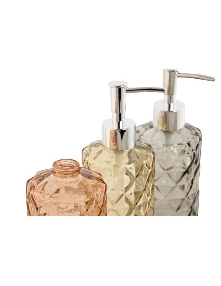 DOSIFICADOR CRISTAL ABS 7,5X7,5X17,5 320ML 3 SURT.