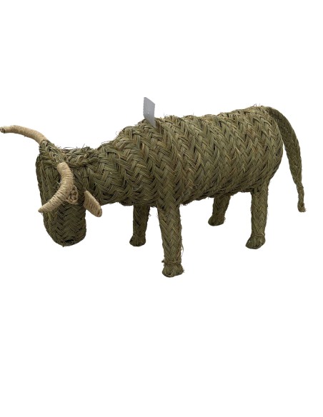 Toro de esparto grande - Artesanía al por Mayor | Mundo Flor