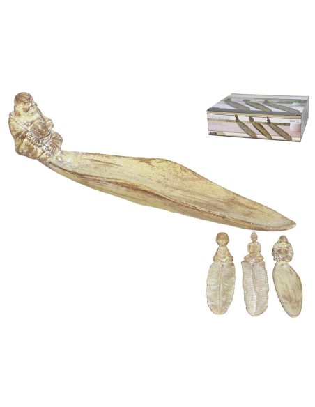 PORTA-INCIENSO WOODEN 20,5X4,2X5,8CM 3 SURT.