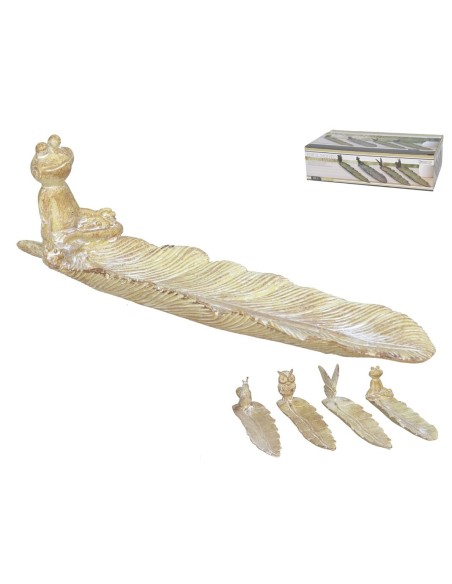 PORTA-INCIENSO WOODEN ANIMAL 20,5X4,7X6CM 4 SURT.