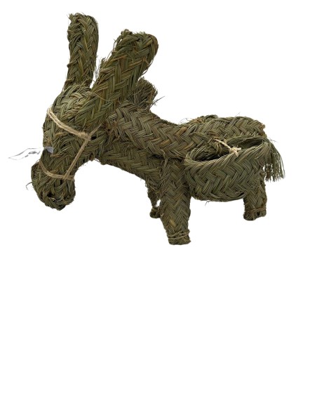 BURRO PEQUEÑO DE ESPARTP CON SERONES