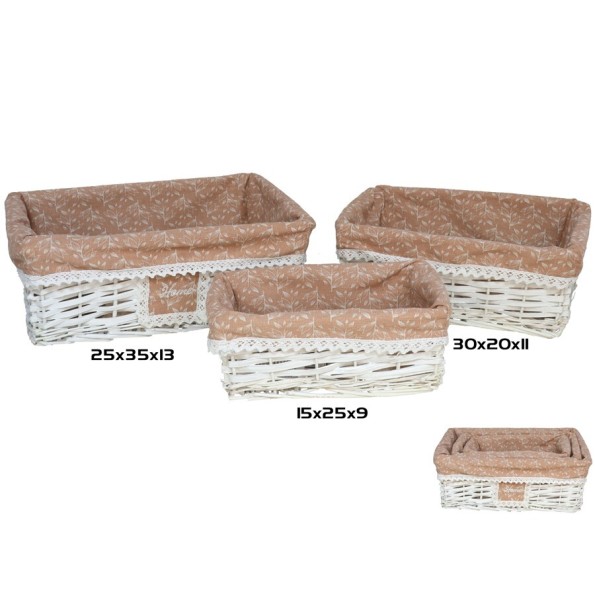 SET 3 CESTAS BARBARA 35X25X13 CM