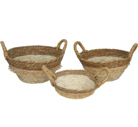 SET 3 CESTAS REDONDAS CON ASAS RUANDA