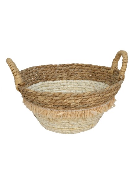 CESTA REDONDA CON ASAS RUANDA 30X15CM