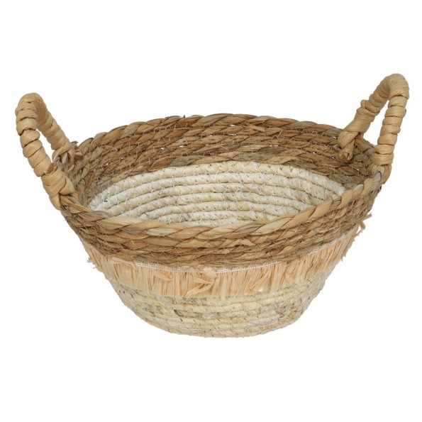 CESTA REDONDA CON ASAS RUANDA 26X13CM