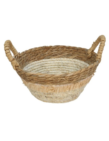 CESTA REDONDA CON ASAS RUANDA 26X13CM