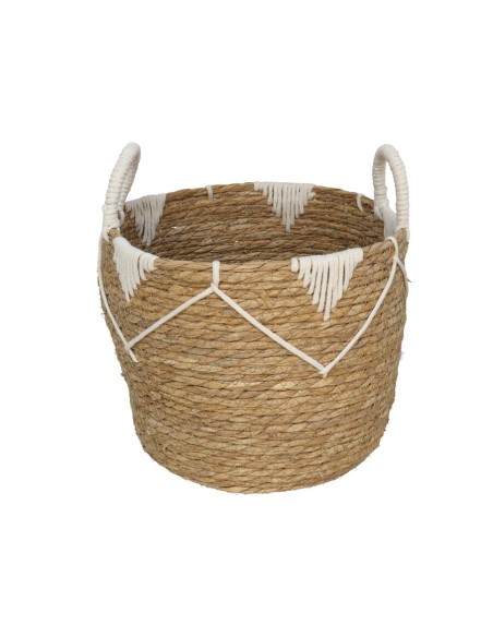 CESTA REDONDA CON ASAS BURUNDI 28X21CM