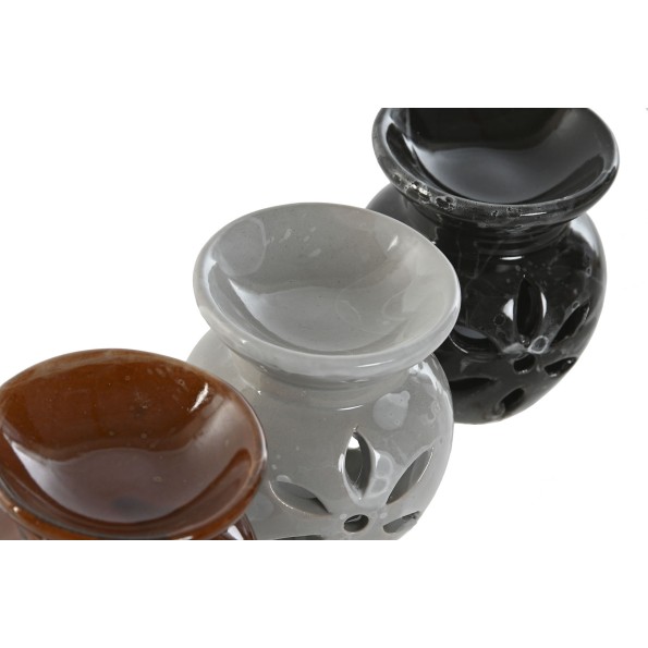 QUEMADOR SET 3 CERAMICA 7X6X10 5 ML. 1 VELA + 1 BO