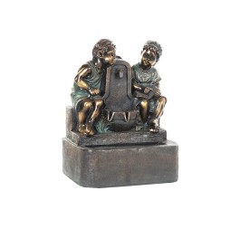 FUENTE RESINA 47X35X63 NIÑOS ENVEJECIDO BRONCE