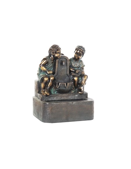 FUENTE RESINA 47X35X63 NIÑOS ENVEJECIDO BRONCE
